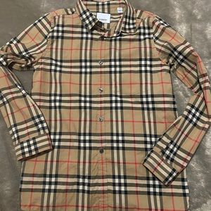 Boys Burberry button down shirt